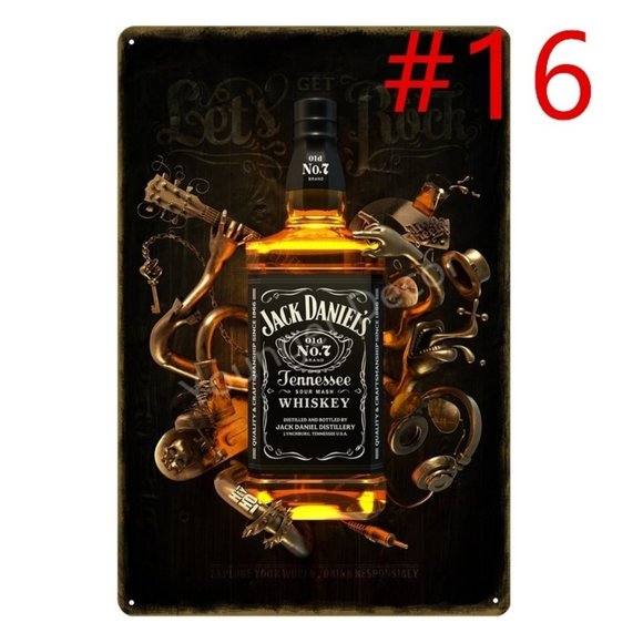 Vintage Whiskey Tin Signs Metal Poster Wall Art - Picture 5 of 8